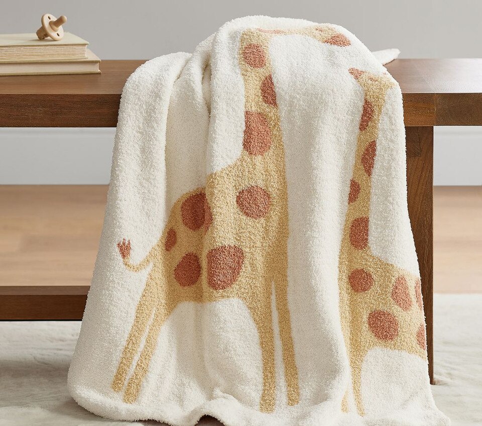 Fuzzy Giraffe Baby Blanket Pottery Barn Kids AU